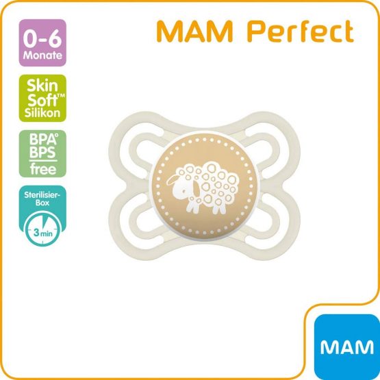 MAM Perfect Day & Night Dental Soother 0-6, Pack of 4 with 4 Sterils - Image 2