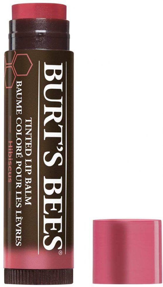 Burt's Bees 100% Natural Tinted Lip Balm, Hibiscus with Shea Butter & Botanical Waxes – 1 Tube x 4.25 g