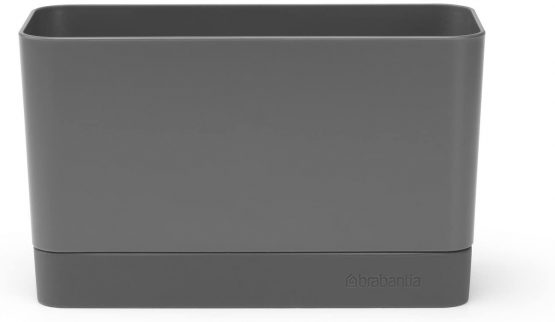 Brabantia 117503 Sink Organiser with Removable Tray, Dark Grey, 8.5 x 19 x 11.5 cm