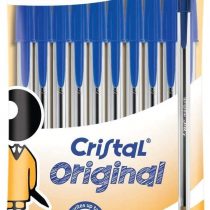 Bic Cristal Original Ballpoint Pens Medium Point 1.0mm Blue Pack Of 10