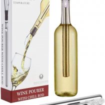 Vicloon Wine Cooler,Wine Chiller with Stainless Steel Wine Pouer and Chill Rod,Wine Bottle Cooler Stick with Aerator Pourer