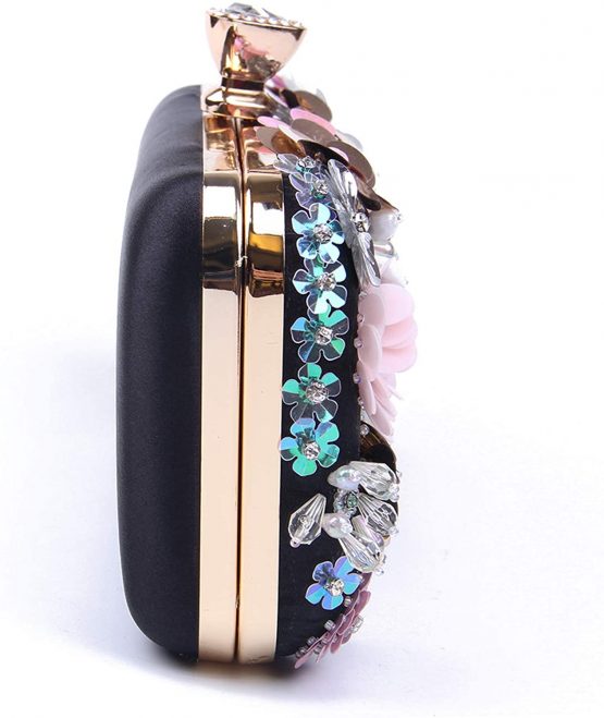 Jywmsc Women Clutches Flower Evening Handbag Chain Strap Shoulder Bag - Image 2
