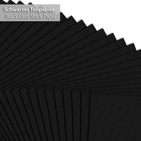 Tritart Coloured Paper Black A4 130 g/m² I 110 Sheets of Solid Craft Paper High Quality I Drawing Paper for Crafts and Painting I Cardboard I DIY Drawing Paper Black - Image 4
