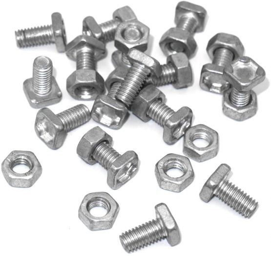 KINGLAKE 50 Sets Greenhouse Nuts and Bolts, Hex Nuts and Square Head Bolts for Installing and Fixing Greenhouse