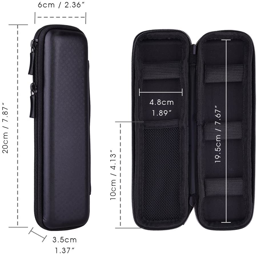 KUUQA EVA Pencil Case Pouch Case EVA Pencil Case for Executive Fountain Pens Stylus, Black - Image 2