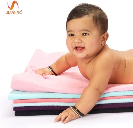 Umanac Baby Waterproof Crib Sheet, Bed Pad, Bed Wetting Underpads, Washable, Reusable Baby Bed Mattress Protector for Toddler, Children and Adults Orange, Small (70 cm x 50 cm) - Image 4