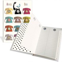 Luxury Pocket Address Book - Tweeter & Telephones Design- 104 Pages - Size 91mm x 130mm