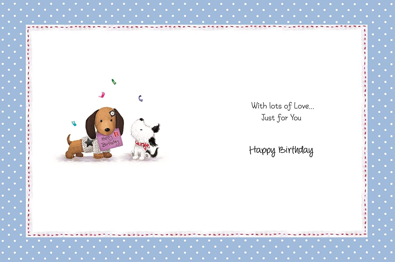 Jonny Javelin from Your Loving Dog Big Woofs Happy Birthday Card, purple|grey, A5 - Image 2
