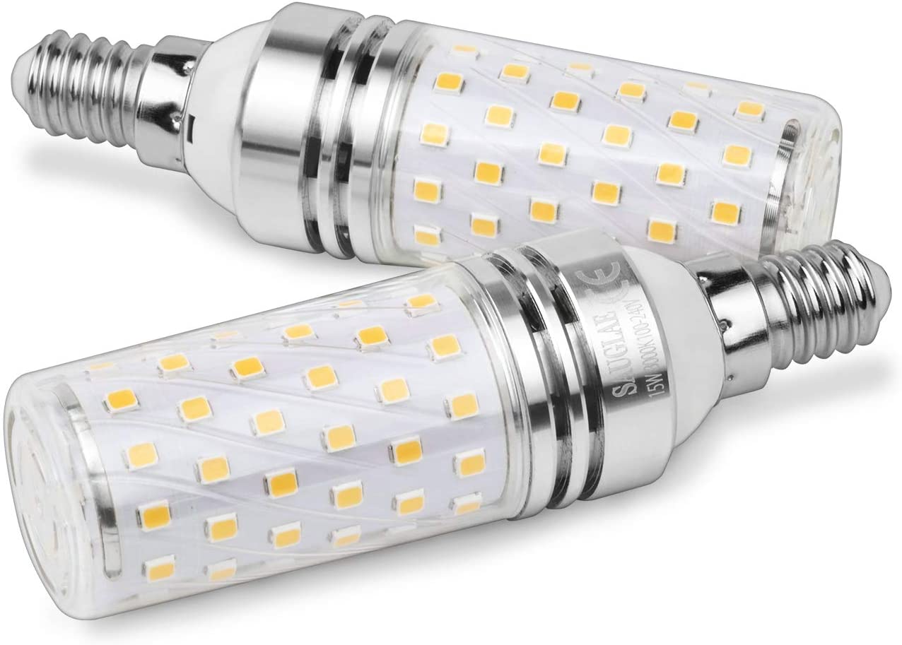 SAUGLAE Led Corn Bulbs 15W, 120W Incandescent Bulbs Equivalent, 3000K Warm White, 1700Lm - Image 3