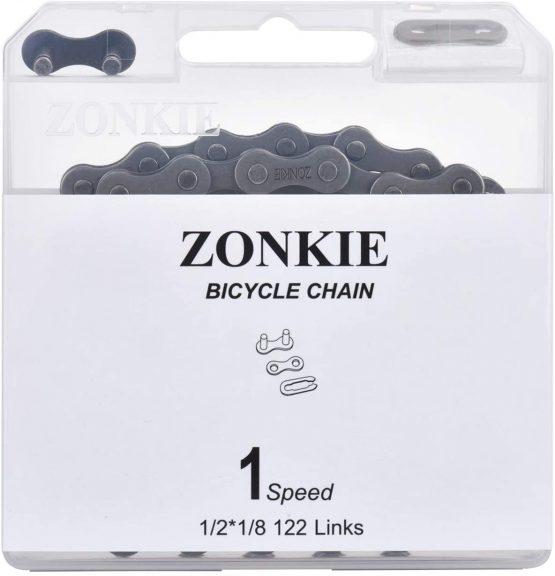 zonkie Bike Chain Single Speed Bicycle Chain 1/2 x 1/8 Inch 122 Links - Image 4
