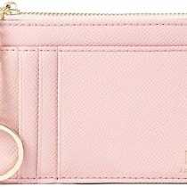Coin Purse for Women, ZhaoCo PU Leather Zipper Womens Wallet Small Change Wallet Card Purse Cash Holder Organizer Coin Purse for Ladies Girls - Pink