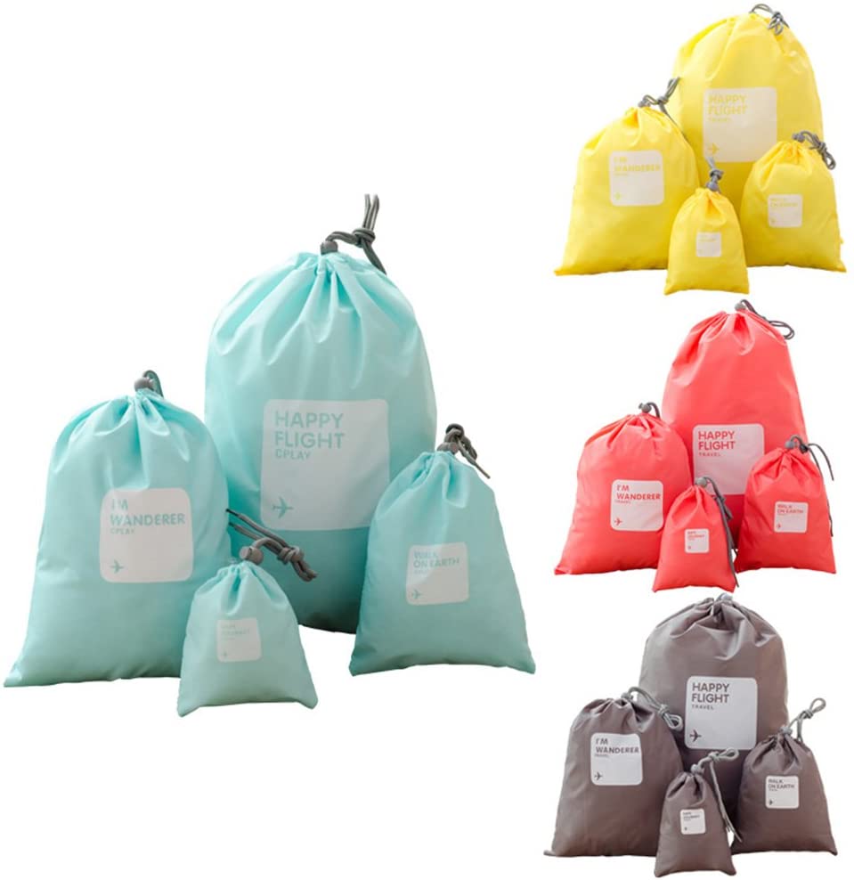 LZYMSZ 8 PCS Nylon Drawstring Bag, Waterproof Travel Storage Bags - Image 2