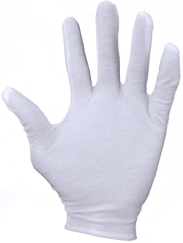 eBoot 12 Pairs White Cotton Gloves Work Gloves BigaMart