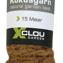 Xclou Coconut Fiber Rope 15m - Coir Rope for Tying Trees, Shrubs and Flowers and for DIY Arts and Crafts Hobbyists - Garden Yarn
