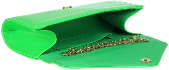 Girly HandBags Womens Plain Glossy Clutch Bag - Image 4