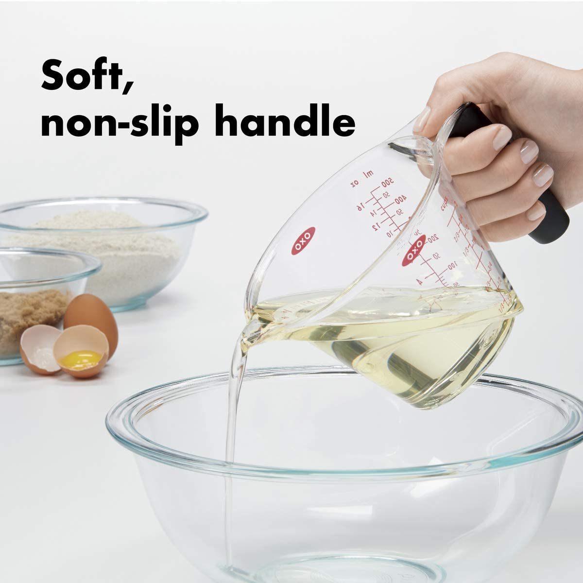 OXO Good Grips Angled Measuring Jug, 250 ml, Transparent, 250ml - Image 3