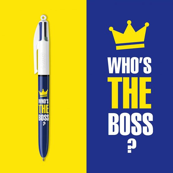 BIC 4 Colors Messages Medium Point Pens (1.0mm) - Various Messages, Metallic Box with 6 Units - Image 4
