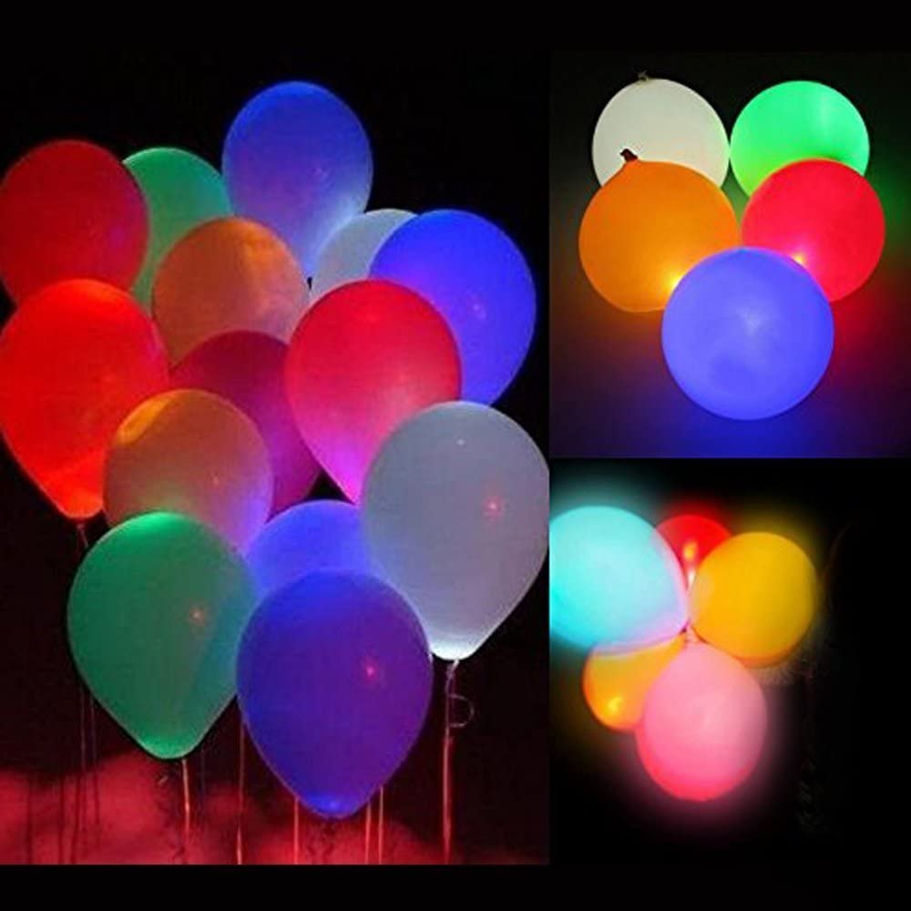 Pulchram Colorful LED Light Luminous Balloons Night Light Flashing