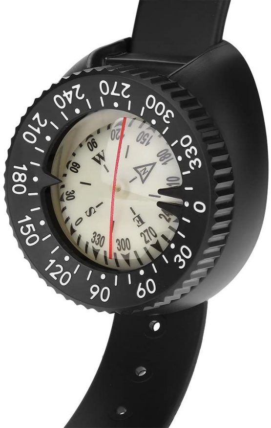 Wrist Compass, Waterproof Watchband Compass in Mini Size for Freely Diving Scuba Diving Fishing Hiking Outdoor Activities and Snorkel Kayak Canoe - Image 2