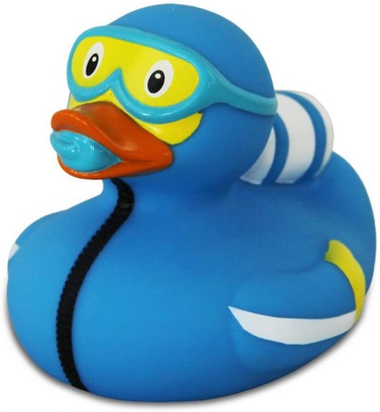 Lilalu 8 x 8 cm/50 g Collector and Baby Diving Rubber Duck Bath Toy - Image 3