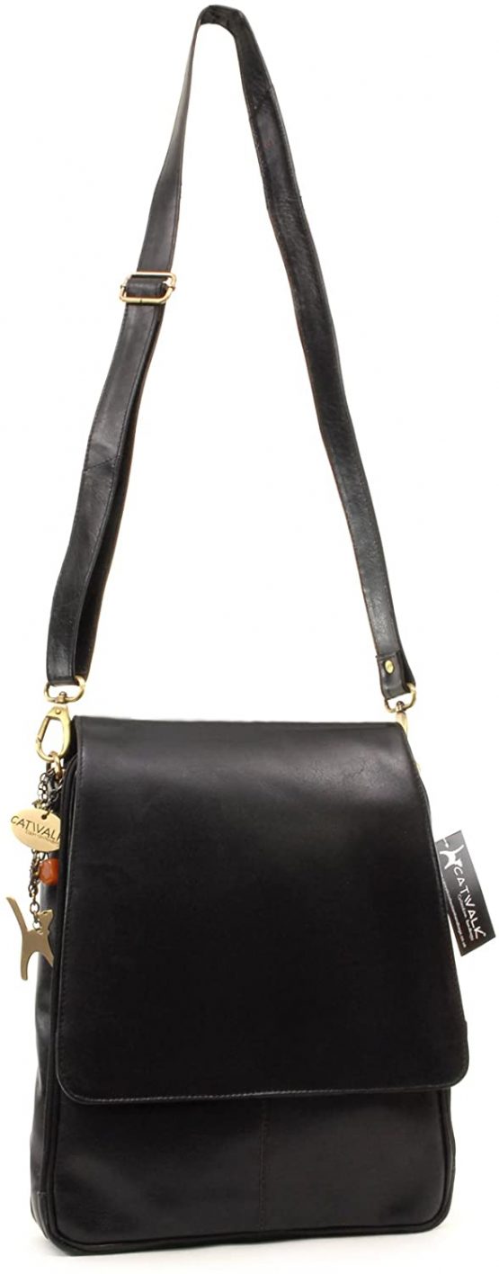 Catwalk Collection Handbags - Women's Leather Cross Body Messenger Bag - A4 size Business Office Work Bag - CITY - Image 3