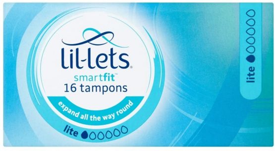 Lil-Lets Non-Applicator Lite Tampons, 1 Pack of 16, Light Flow