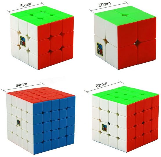 MoYu Cube Set, 2x2 3x3 4x4 5x5 Stickerless Bright Magic Cube Smooth Puzzles Cube Set with Gift Packing - Image 4