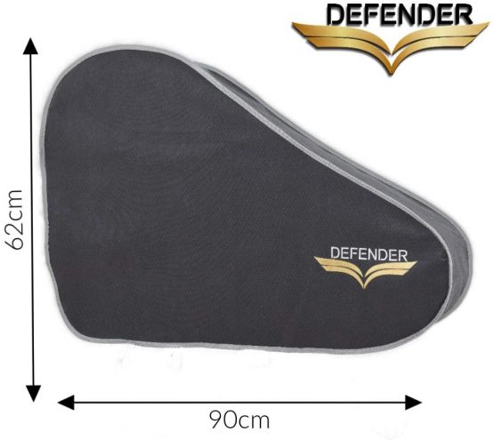 Caravan Defender Tow Hitch Cover Dark Grey/Silver Universal Towing Accessories Protector Waterproof Trailer Covers with Straps - Image 2