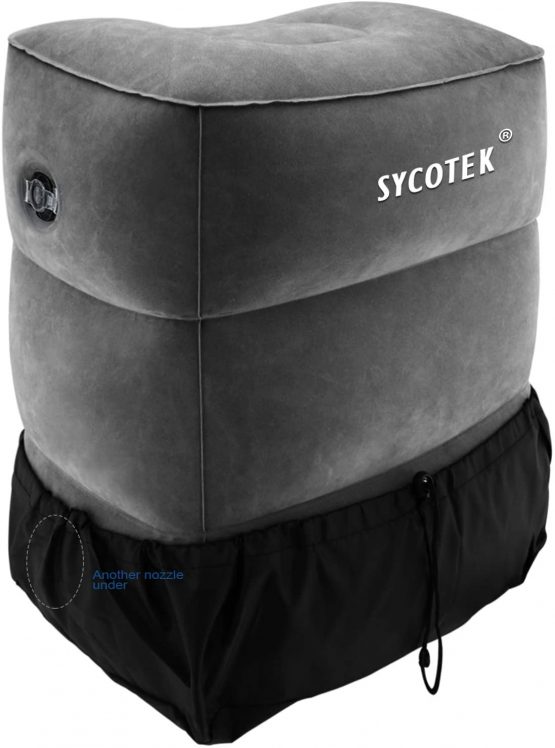 SYCOTEK Inflatable Foot Rest 3 Height Adjustable Foot Pillow for Kids