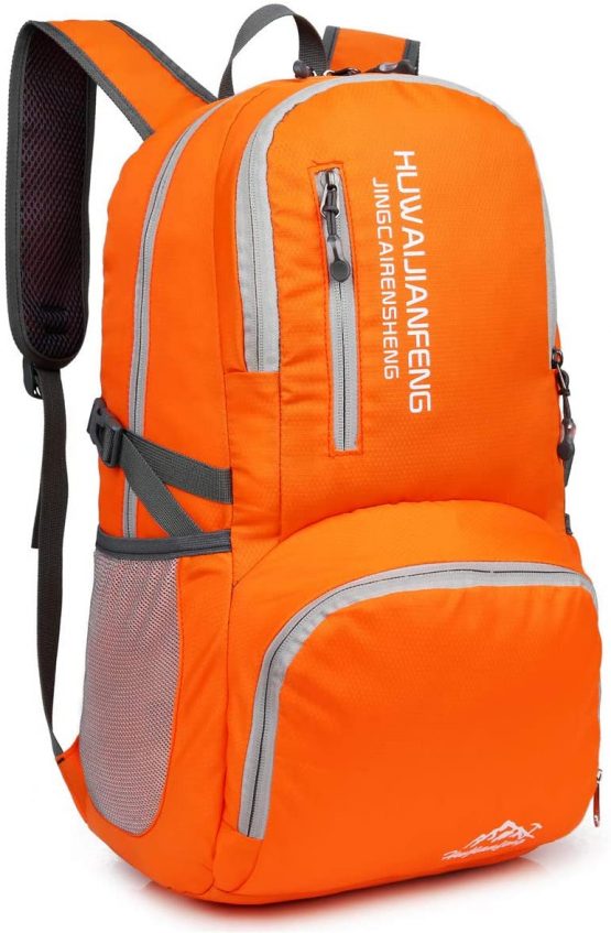 Crenze 35L Lightweight Foldable Backpack Travel Hiking Daypack, Men Women Durable Handy Waterproof Rucksack for Camping Mountaineering Walking Cycling Climbing