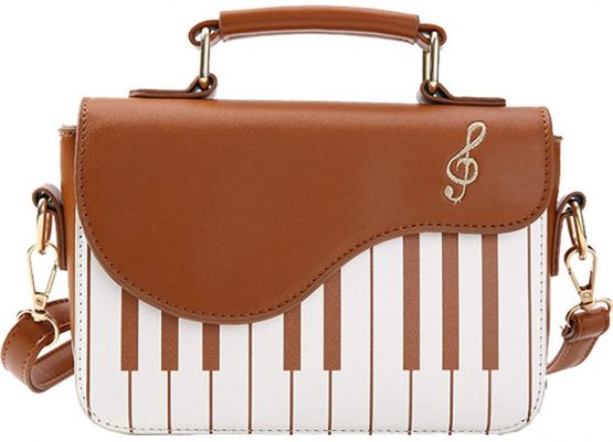 Rullar Women Girl Fashion Small Shoulder Crossbody Bag Piano Key Top-handle Handbag Satchel Tote Purse