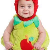 Dress Up America 867-0-6 Sugar Sweet Baby Apple Costume, 0-6 Months (Weight: 3.5-7 kg, Height: 43-61 cm)