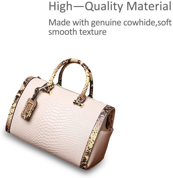 NICOLE&DORIS Vintage Ladies Handbags Genuine Leather Shoulder Bag Crocodile Pattern top Handles - Image 3