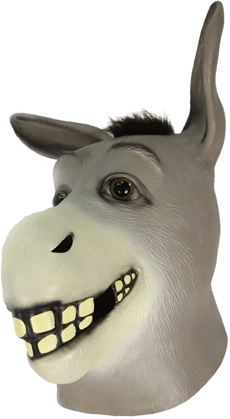 molezu Donkey Mask Latex Christmas Mask Funny Cosplay Donkey Head Mask Party Mask Animal Acting Props Stage Performance Mask - Image 2
