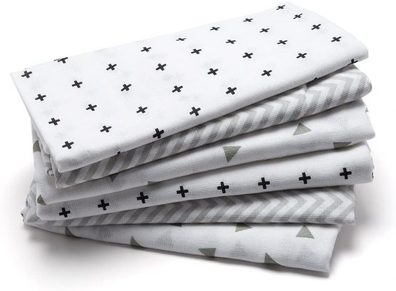 Lovjoy 100% Cotton Muslin Squares - Pack of 6-70 x 70 cm