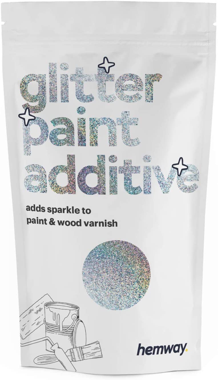 Silver Holographic Glitter Paint Additive 100g for Adding Sparkle to Paints & Varnish, 103.5 ml (Pack of 1)