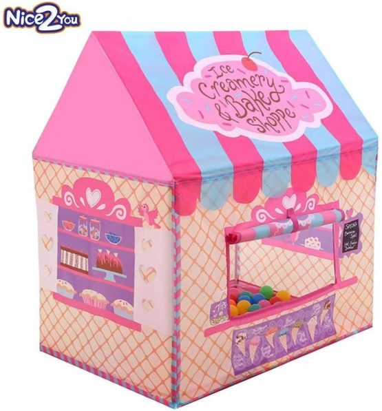 Nice2you Kids Play Tent Girls Pink Princess Castle Portable Playhouse Outdoor Play Children's Party Tents