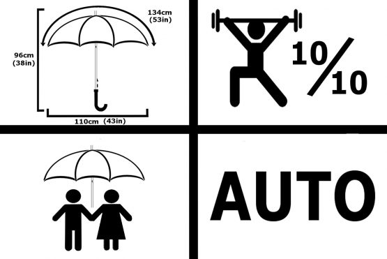 Collar and Cuffs London - Windproof Extra Strong StormDefender City Umbrella - Vented Double Canopy - Auto Open - Solid Wood Hook Handle - Wedding Red - Image 2