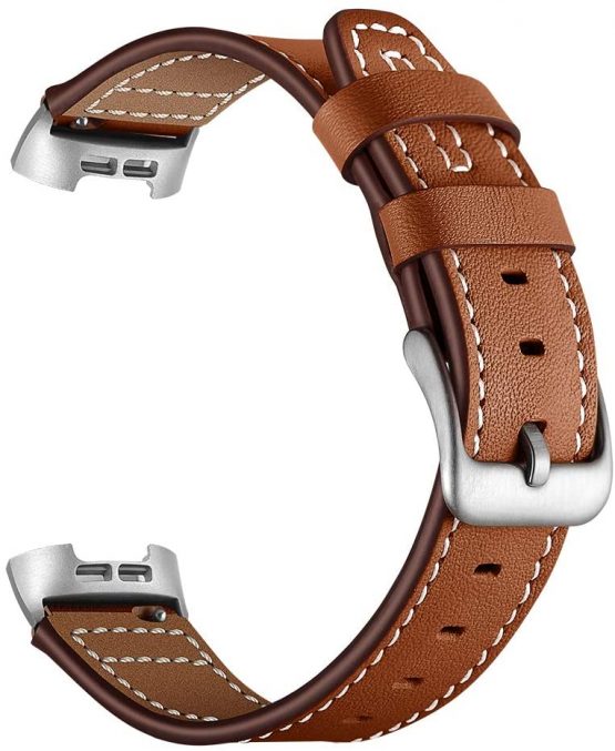 AISPORTS Compatible for Fitbit Charge 3 Straps Leather Women Men Small Large Sport Smart Watch Wrist Strap with Metal Buckle Bracelet Wristband for Fitbit Charge 3 Activity Tracker Accessories - Image 4