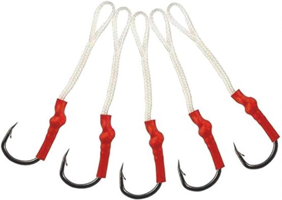 SHADDOCK 106pcs Fishing Assist Hooks Tackle 420 Stainless Steel Jigging Assist Fishing Hooks Kit with Strong PE Line Split Rings - Image 4