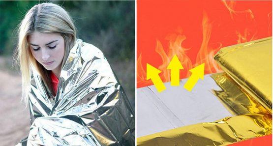 Binhai Emergency Thermal Blankets Foil Blanket Survival Reflective Thermal First Aid Foil Blanket 52" x 83"(2-Piece) - Image 2