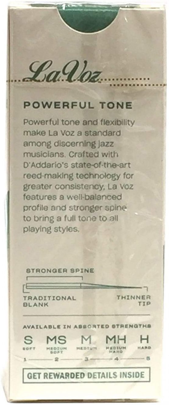 La Voz Tenor Saxophone Reeds, Soft, 5 Pack - Image 2
