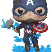 Funko 45137 POP Marvel: Endgame- Captain America w/BrokenShield & Mjolnir Avengers Capt A w/BrokenShield&Mjolnir Collectible Toy, Multicolour