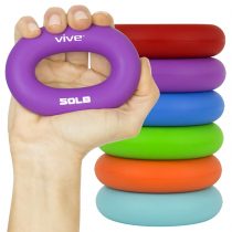 Vive Hand Grip Exerciser (6 Pack) - Forearm and Finger Ring Strengthener Set - Silicone Squeezer Gripper for Muscle Strengthening Training Tool - Arthritis Finger Physical Therapy PT Kit Trainer