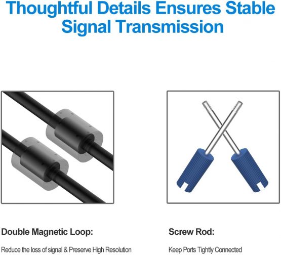 Rankie VGA to VGA Cable, 1.8 m - Image 3