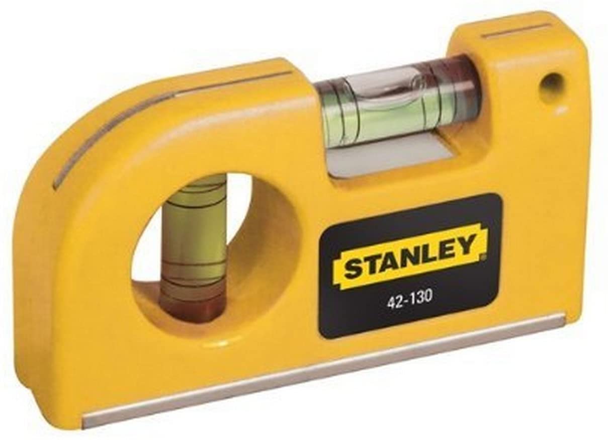 Stanley 0-42-130 Horizontal/Vertical Magnetic Pocket Level, Yellow