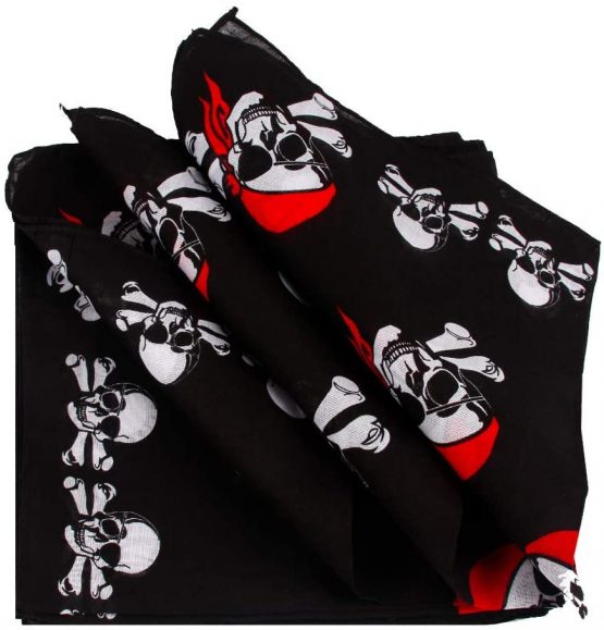 Beyond Dreams Set of 14 bandanas with pirate motif, headscarf, mouth guard, nose protection, pirate bandana, skull motif - Image 4