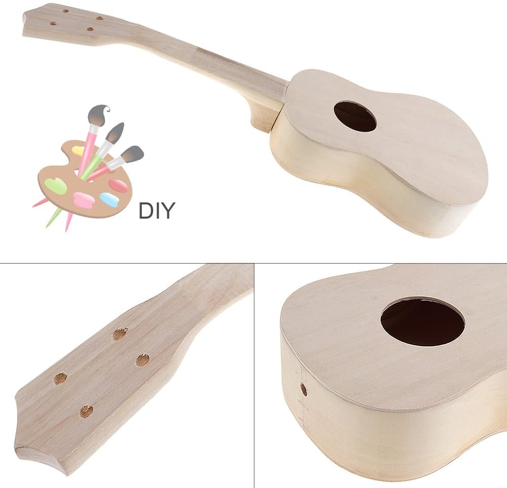 OriGlam 21 Inch DIY Ukulele Kit, Make Your Own Ukulele DIY Kit, Soprano