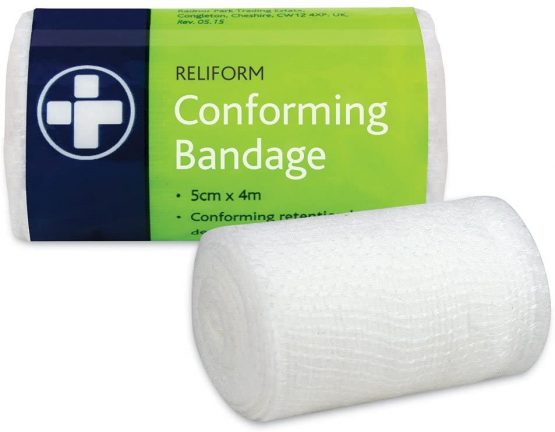 Reliance Medical 5cm x 4m White Reliform Conforming Bandage - Pack of 10 - Image 2