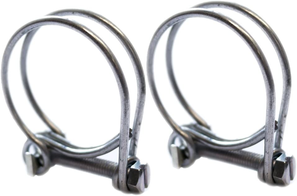Pisces Double Wire Hose Clips to fit 25mm (1in) Pipe, Silver, 24 - 28mm